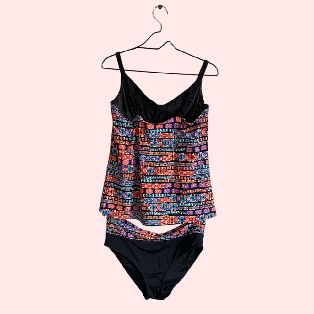 Chic Support in Style – Freya Multicolor Tankini Set, Size XL - Picture 3 of 9